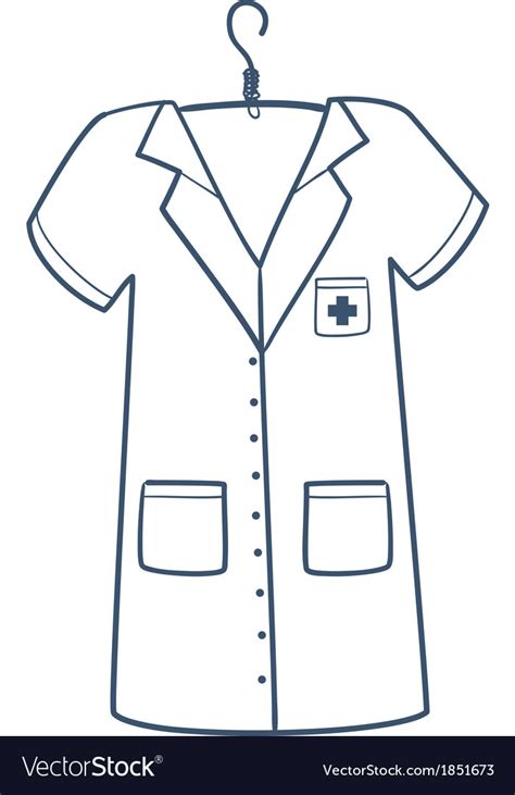 Nurse or doctor uniform isolated on white Vector Image