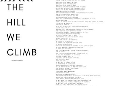 The Hill We Climb Full Poem Printable