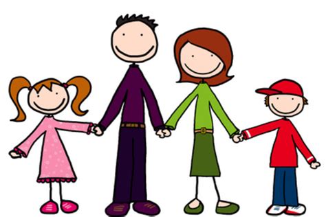 Cartoon Family Holding Hands image