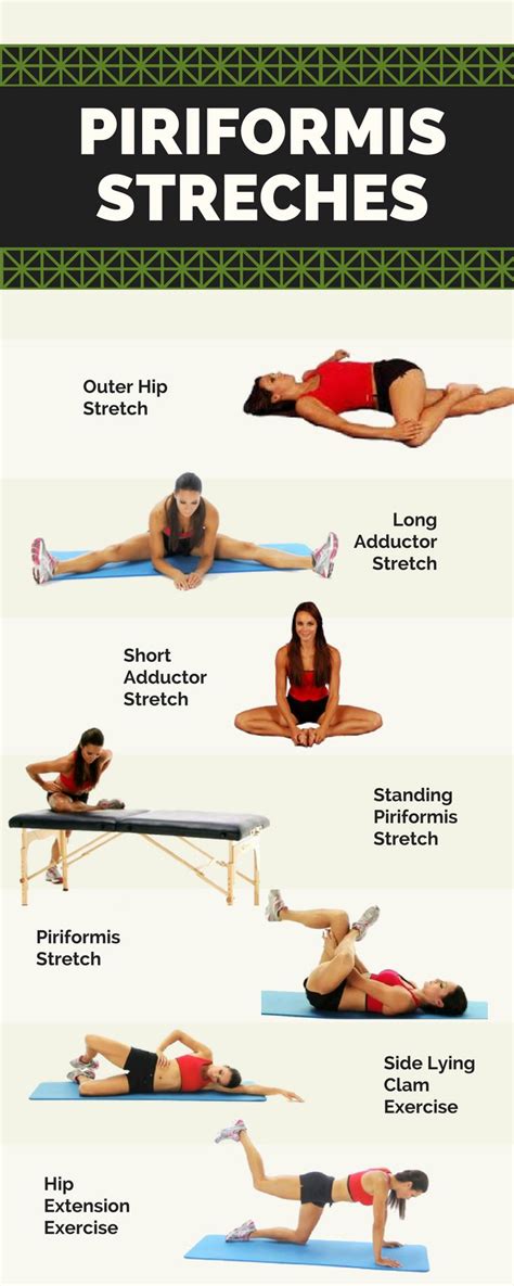 Piriformis Stretches infographic | Piriformis syndrome exercises ...