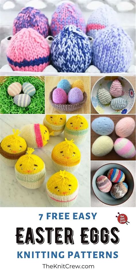 7 Free Easy Knitted Easter Egg Patterns - The Knit Crew