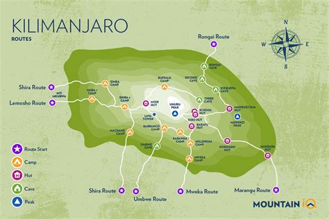 Kilimanjaro Map - Outlining The Best Hiking Trails