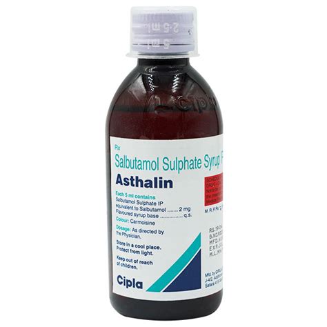 Asthalin Syrup 100ml : Price, Uses, Side Effects | Netmeds