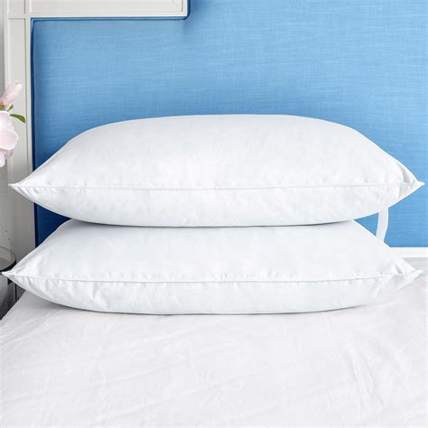 Puredown® 2 Pack Goose Feather Pillows for Sleeping, Firm Density ...