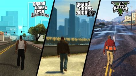 SBS Comparison of GTA 5 vs. GTA 4 vs. GTA San Andreas- Graphics And ...