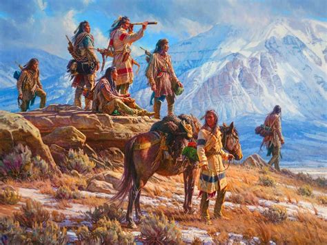 native, American, Western, Indian, Art, Artwork, Painting, People ...