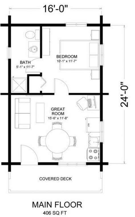 16 X 24 Cottage Floor Plans - floorplans.click