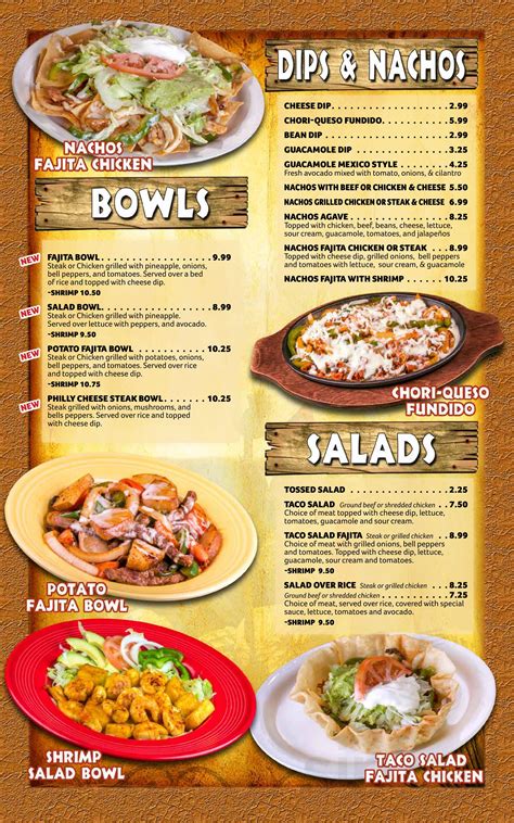 Agave Mexican Restaurant menu in Mt Vernon, Illinois, USA