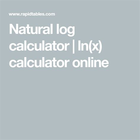 Natural log calculator | ln(x) calculator online | Scientific notation ...