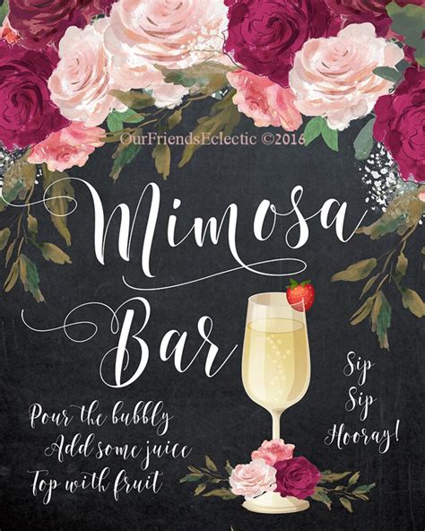 Mimosa Bar Sign Printable Mimosa Bar Sign Digital Mimosa - Etsy UK