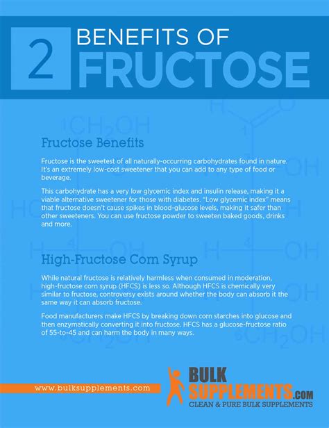 Fructose Benefits, Side Effects and Dosage