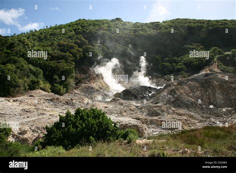 St Lucia Volcano, Soufriere Caribbean Stock Photo - Alamy