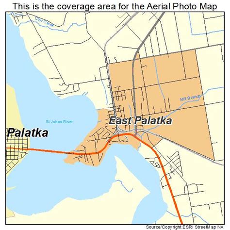 Aerial Photography Map of East Palatka, FL Florida