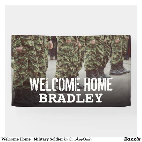 Welcome Home | Military Soldier Banner | Zazzle.com in 2020 | Military ...