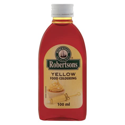 Robertsons Yellow Food Colouring 100ml | Essences, Flavouring ...