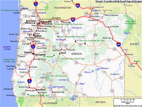 Oregon Map and Oregon Satellite Image