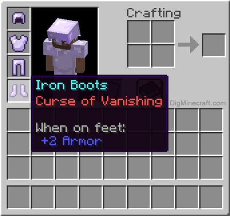 Curse of Vanishing in Minecraft