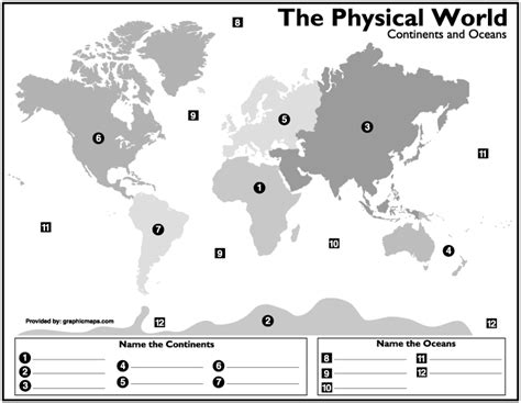 Identify The Continents And Oceans! Map Trivia Quiz! - ProProfs Quiz