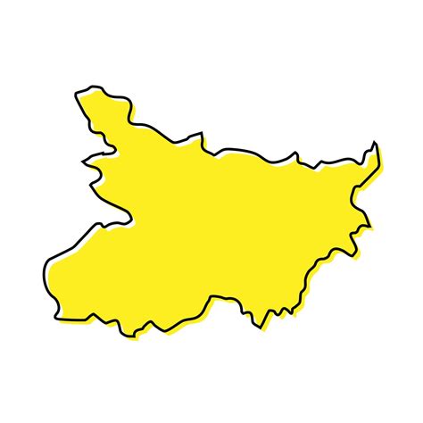 Simple outline map of Bihar is a state of India. 21822778 Vector Art at ...