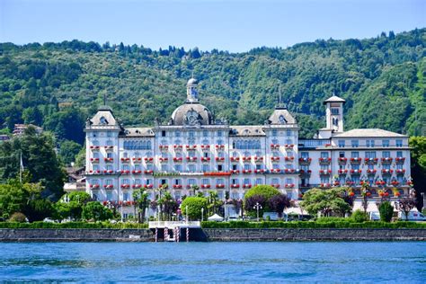 Hotel in Stresa on Maggiore Lake, Italy. Editorial Photography - Image ...