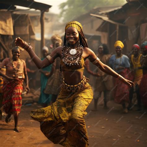 Premium Photo | African girl dancing national dance in african clothes