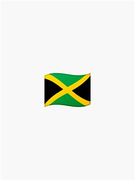 " Jamaica Flag Emoji" Sticker for Sale by Stickypegatinas | Redbubble