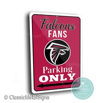 Atlanta Falcons Parking Only Sign | Atlanta Falcons | NFL Falcons Gifts