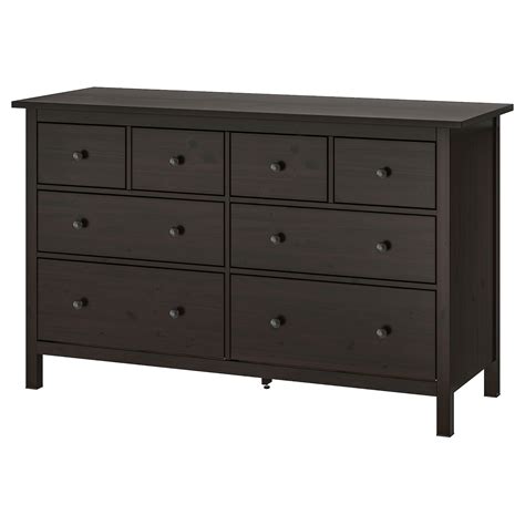 HEMNES 8-drawer dresser, black-brown, 63x373/4" - IKEA