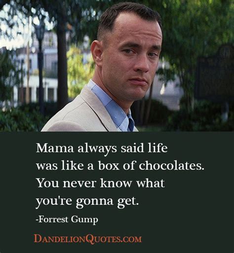 Mama always said life was like a box of chocolates. You never know what ...