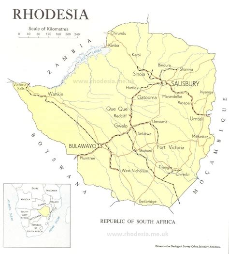 Rhodesian Maps Archive of Rhodesia