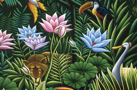 Jungle art, Tropical art, Jungle painting