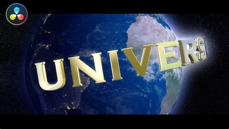 Universal Studios Logo Intro Animation in Davinci Resolve - (STEP BY ...