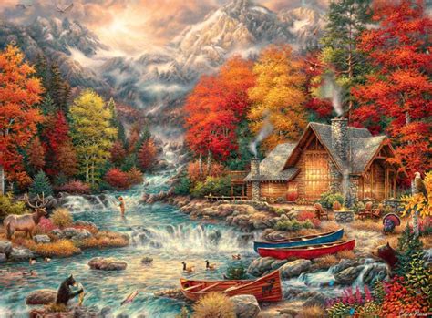 Online Jigsaw Puzzle «Autumn in the mountains»