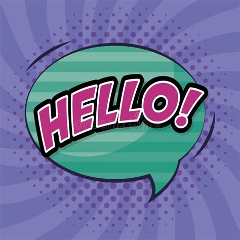 Speech Bubble with Hello Word Comic Pop Art Stock Vector - Illustration ...