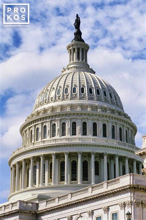 View of the U.S. Capitol Dome - Framed Photograph by Andrew Prokos