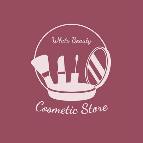 White beauty store logo cosmetics 1218578 Vector Art at Vecteezy