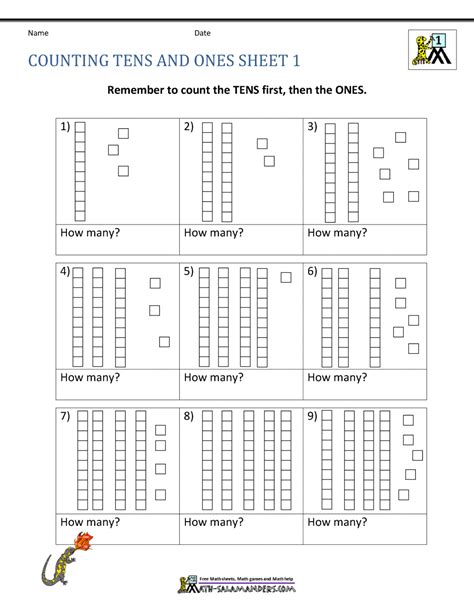 Tens And Ones Activities For First Grade