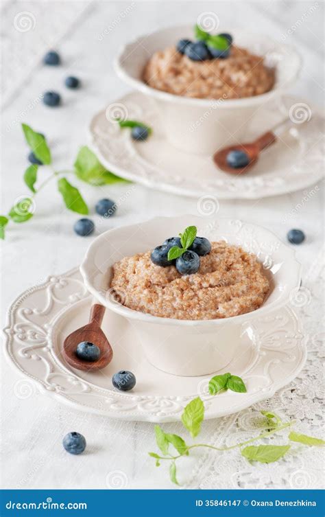 Wheat porridge stock image. Image of nature, berry, breakfast - 35846147