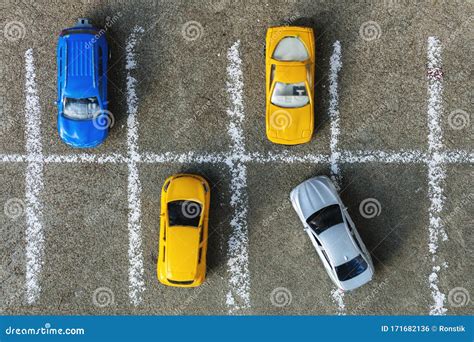 Cars on Parking Lot. Top View Stock Photo - Image of auto, parking ...