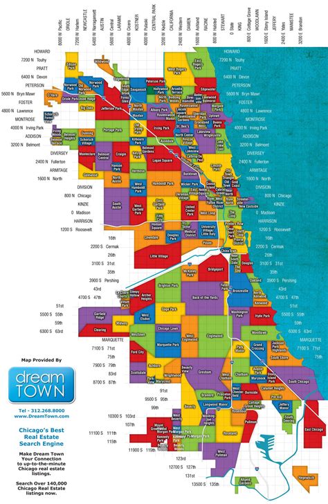 Chicago-Neighborhoods-Map for people visiting the City of Chicago ...