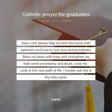 Catholic prayer for graduates – AvePray