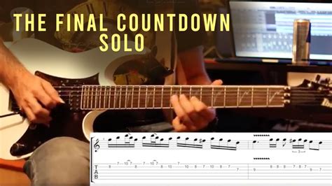 Europe - The Final Countdown (Solo) - Guitar Lesson with Tab - YouTube