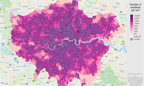 London population stats in maps and graphs.