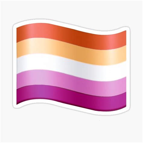 "Lesbian Flag Emoji" Sticker for Sale by theybian | Redbubble