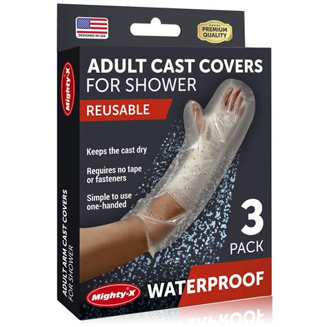 100% Waterproof Cast Cover Arm -【Watertight Seal】 - Reusable Adult Half ...