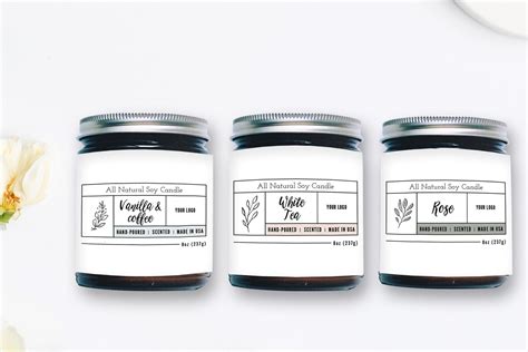 Candle Label Templates | Candle label template, Candle labels design ...