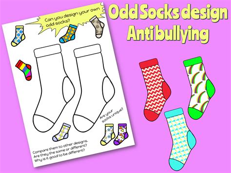 Odd Socks design activity for anti bullying - Elsa Support