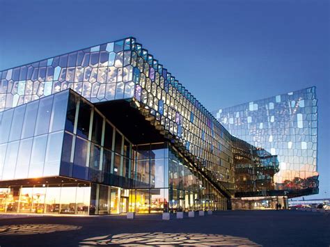 Facade Design Harpa with colour effect glass | Facade, Glass building ...