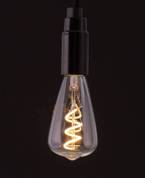 E14 LED Pear Light Bulb Spiral Filament Warm Glow