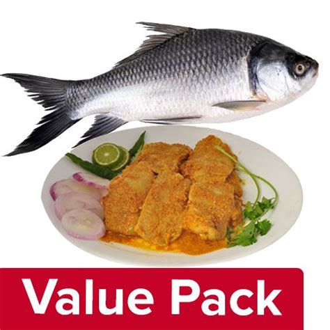 Buy Fresho Catla Fish Large Curry Cutbengali Cut 1 Kg Bhetki Fish Fry ...